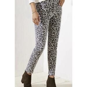 Ann Taylor LOFT Modern Skinny Jeans Pants Leopard Print Women's 26/2
